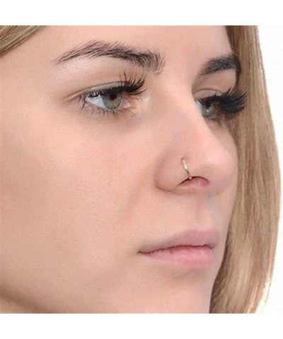 16G 18G 20G 22G Nose Rings Hoops Surgical Steel Simple Half Hoop Nose Ring 6mm-12mm Nose Hoops Tragus Cartilage Helix Rook Da...