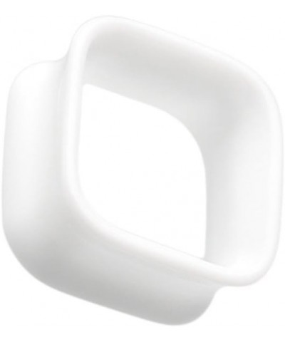 Square Tunnel Double Flared Ear Gauge Plug 9/16" (14mm), White $9.53 Body Jewelry