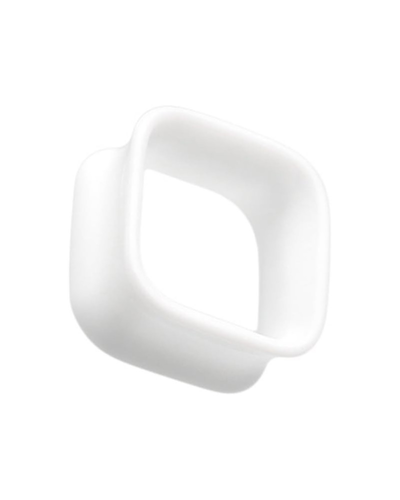 Square Tunnel Double Flared Ear Gauge Plug 9/16" (14mm), White $9.53 Body Jewelry