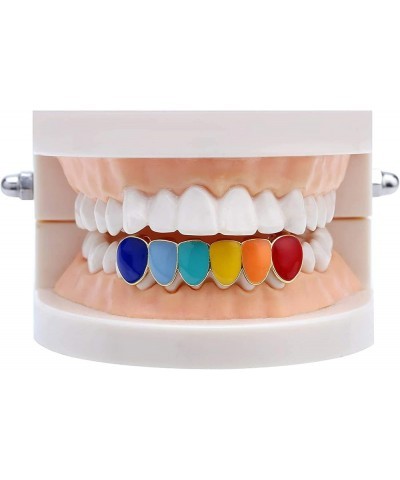 Hip Hop 18K Gold Plated Rainbow Bottom Grillz for Your Teeth Grill for Men Women Gold Bottom $8.24 Body Jewelry