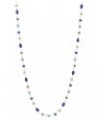 'Blue Skies' Glass Bead Necklace in Sterling Silver, 16" + 2 $37.80 Necklaces