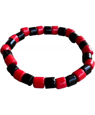 Esu Ilde - African Glass Beads - Eshu lde - Elegua Bracelet - Ilde de Eleggua Unisex - 7.5 Inch Adjustable thread to All Size...