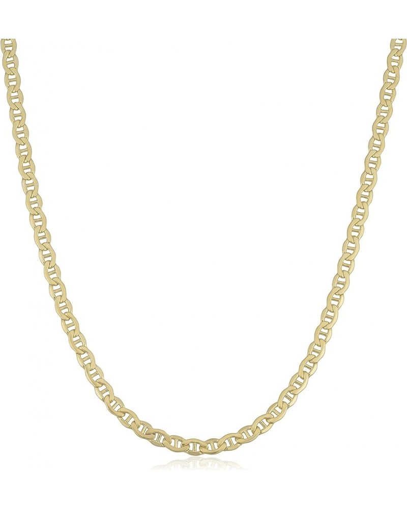 Solid 14k Yellow Gold Filled Mariner Link Chain Necklace for Men and Women (3.3 mm, 4 mm, 5 mm, 5.8 mm or 7.8 mm) 20 inch 4 m...