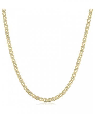 Solid 14k Yellow Gold Filled Mariner Link Chain Necklace for Men and Women (3.3 mm, 4 mm, 5 mm, 5.8 mm or 7.8 mm) 20 inch 4 m...