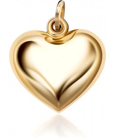 14K Solid Yellow Gold Heart Charm Pendants- Multiple Styles Available Puff Heart $39.92 Pendants