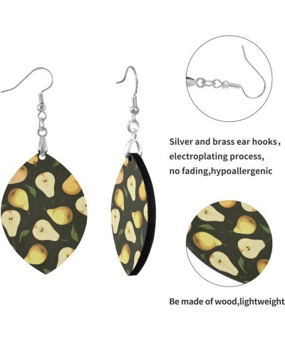 Custom Wooden Dangle Lightweight Drop/Leaf Earrings Copper Plated Silver Earring Multi 24 $7.97 Earrings