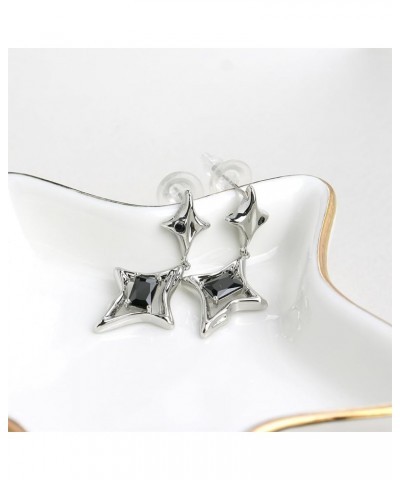 Star Drop Dangle Earrings for Women Teen Girls - Trendy Unique Sparkly Rhinestone Hypoallergenic Stud Fashion Jewelry Gift Si...