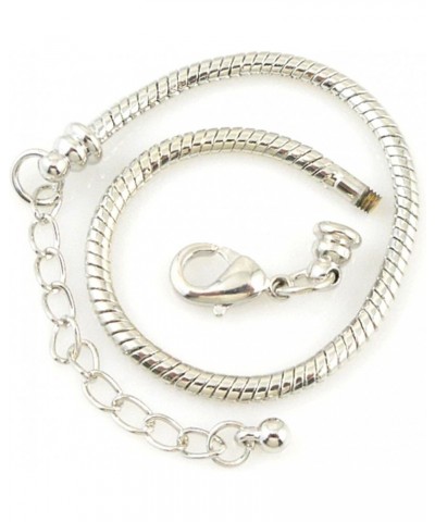 10pcs White Silver Plated Lobster European Style Snake Chain Bracelet fit Charm Beads 7.1 21 CM 10pcs $12.03 Bracelets