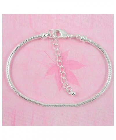 10pcs White Silver Plated Lobster European Style Snake Chain Bracelet fit Charm Beads 7.1 21 CM 10pcs $12.03 Bracelets