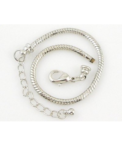 10pcs White Silver Plated Lobster European Style Snake Chain Bracelet fit Charm Beads 7.1 21 CM 10pcs $12.03 Bracelets