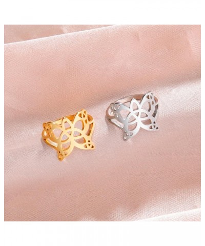 Butterfly Rings Stainless Steel Flying Elves Rings Dragonfly Rings Promise Ring Jewelry Gift for Women Charming Ladies Diamet...