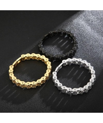 13mm Heavy Punk Rock Men Women Rainbow Bike Biker Motorcycle Chain Bracelet Jewelry Gold Black Stainless Steel Bicycle Bangle...