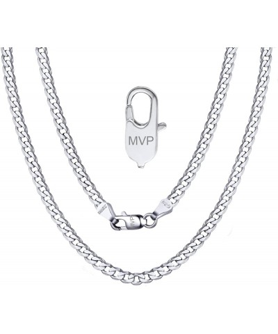 Solid Sterling Silver Cuban/Figaro Chain, with S925 Stamp, Men/Women Gifts Custom Available-Send Gift Box 24.0 Inches engrave...