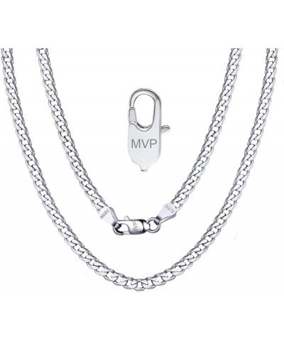 Solid Sterling Silver Cuban/Figaro Chain, with S925 Stamp, Men/Women Gifts Custom Available-Send Gift Box 24.0 Inches engrave...