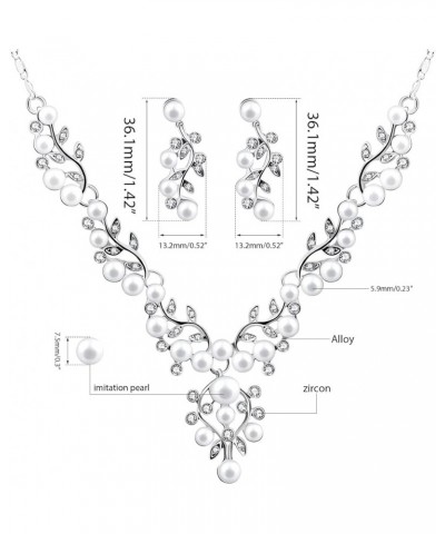 Alloy Crystal Wedding Jewelry Sets for Brides Rhinestone Necklace and Drop Earrings Platinum Plated Y644 Y644-CA152 $7.27 Jew...