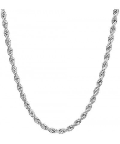 Solid 925 Sterling Silver 1MM 1.3MM 2MM 2.5MM 3MM 3.5MM 4MM 5MM Diamond-Cut Braided Rope Chain Italian Necklace, 14-36 Inch 2...