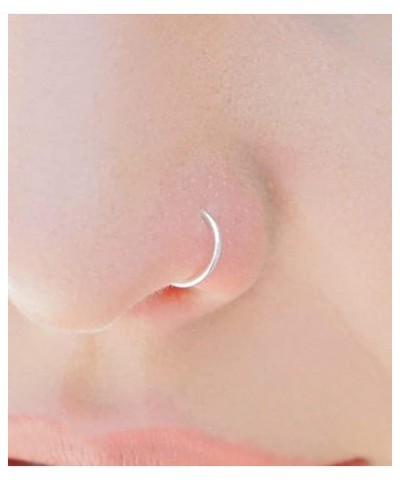 18G Nose Rings Hoop Nose Ring Surgical Stainless Steel Nose Rings Studs Screw L Shaped Nose Stud Nose Piercing Jewelry for Wo...