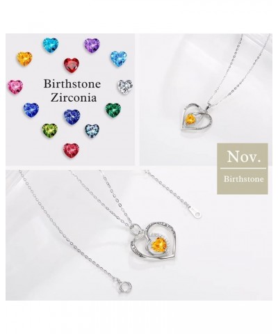 Infinity Love Heart Birthstone Necklace for Women Jewelry, S925 Sterling Silver Heart Pendant Birthstone Necklace Women Gifts...