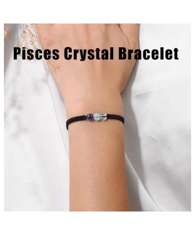 Zodiac Bracelets for Women Healing Crystal Stone 6mm Beads Bracelet Birthday Zodiac Gifts Horoscope Spiritual Bracelet Pisces...