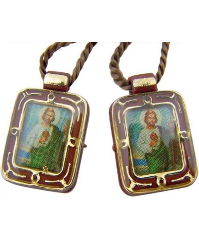 Religious Catholic Gift Saint St Jude The Apostle Patron of Lost Causes Cord Scapular Necklace $7.84 Necklaces