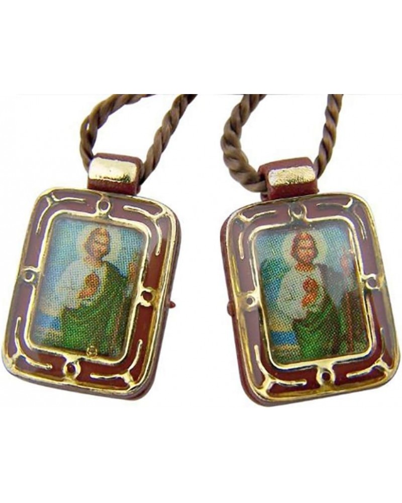 Religious Catholic Gift Saint St Jude The Apostle Patron of Lost Causes Cord Scapular Necklace $7.84 Necklaces