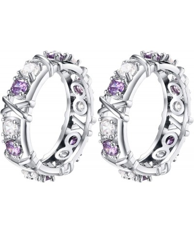 Magnetology Moissanite Diamond Ring 12 Purple 2PCS $8.54 Rings