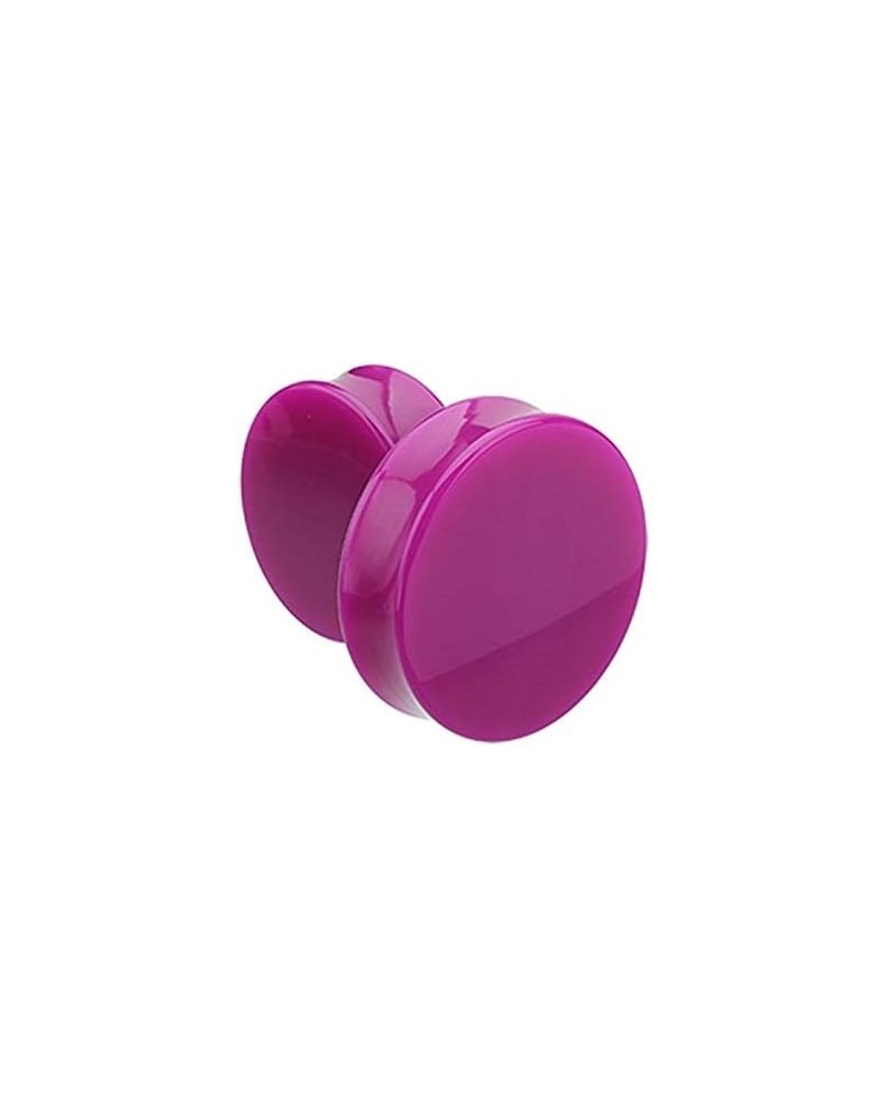 Supersize Neon Colored Acrylic Double Flared Ear Gauge Plug Earrings 1-1/8" (29mm), Purple $15.29 Body Jewelry