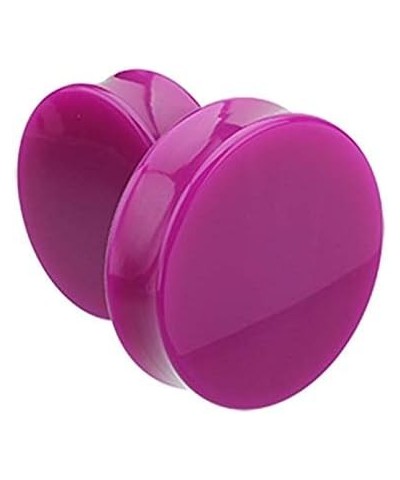 Supersize Neon Colored Acrylic Double Flared Ear Gauge Plug Earrings 1-1/8" (29mm), Purple $15.29 Body Jewelry