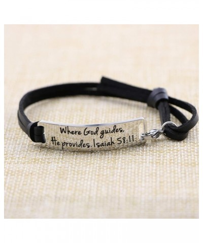 Religious Bracelets for Women Inspirational Christian Gifts for Her Christmas Personalized Scripture Birthday Leather Strap B...