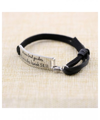 Religious Bracelets for Women Inspirational Christian Gifts for Her Christmas Personalized Scripture Birthday Leather Strap B...