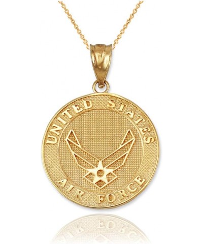 10K Yellow Gold US Air Force Medallion Pendant Necklace 22" Necklace $56.75 Necklaces