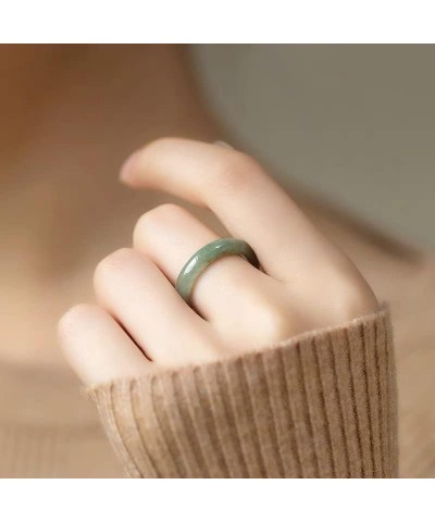 Mens Womens Natural Genuine Real Green Jade Band Ring Size 5-12 Green 7 $12.99 Rings