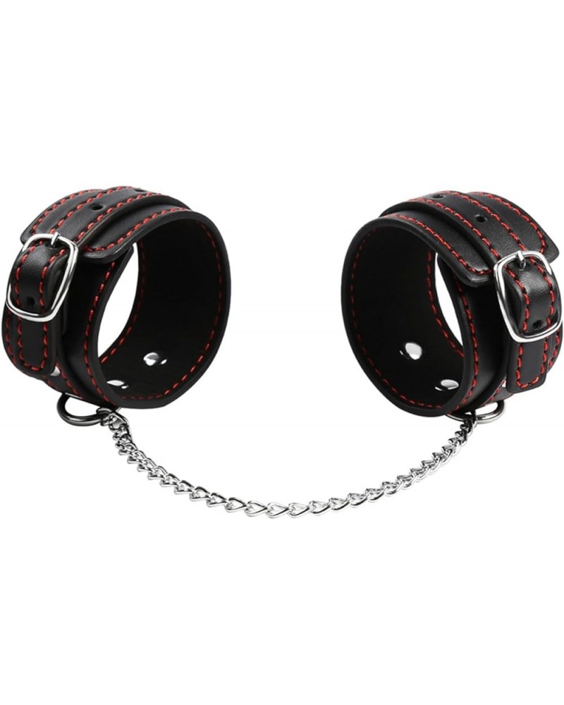 Edgy Punk Leather Bangle Ankle Bracelet - Adjustable Metal Chain, Pin Buckle Cosplay Cuffs Bracelets $9.35 Bracelets