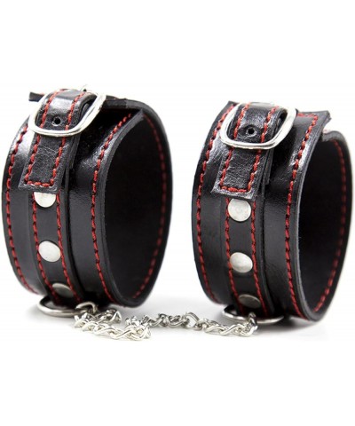 Edgy Punk Leather Bangle Ankle Bracelet - Adjustable Metal Chain, Pin Buckle Cosplay Cuffs Bracelets $9.35 Bracelets