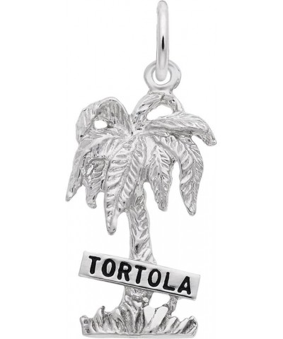 Rembrandt Tortola Palm Tree Charm 14K White Gold $21.20 Bracelets