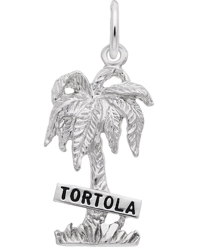 Rembrandt Tortola Palm Tree Charm 14K White Gold $21.20 Bracelets