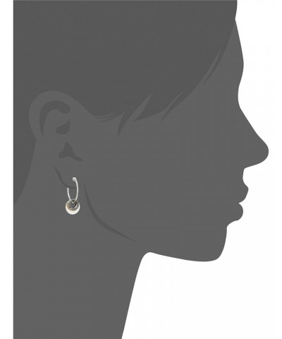 Shaky Drop Off Hoop Earring, Silver/Gold/Hematite Tri-Tone $9.66 Earrings