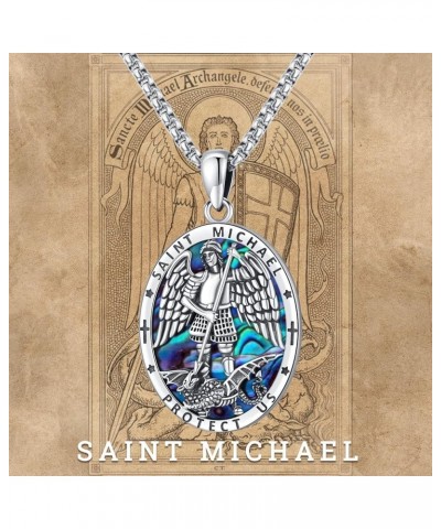 925 Sterling Silver St Michael/St Christopher/Jesus Crucifix/St Benedict/Virgin Mary Miraculous Medal Necklace for Men Women ...