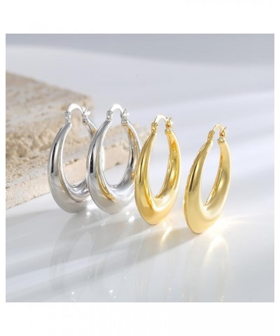 Gold Earrings Gold Plated Hoop Earrings for Women Mini Gold Hoops for Girls 1144White $11.05 Earrings