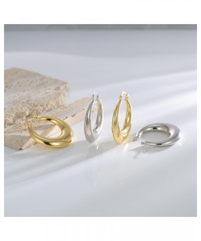 Gold Earrings Gold Plated Hoop Earrings for Women Mini Gold Hoops for Girls 1144White $11.05 Earrings