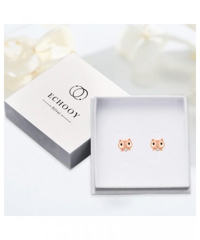 Pig Earrings 925 Sterling Silver Fly Pig Stud Earrings Cute Animal Earrings Pig Jewelry Gift for Women Girl Teens Pig Earring...