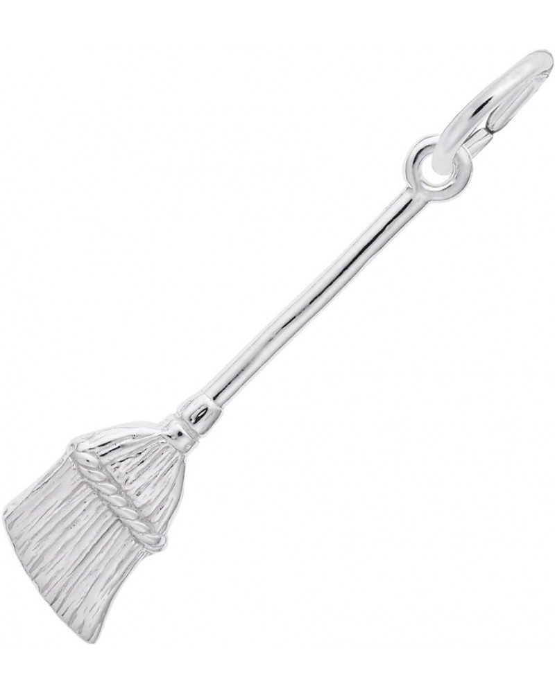 Broom Charm Pendant Available in Gold or Sterling Silver Sterling Silver 925 $16.88 Pendants