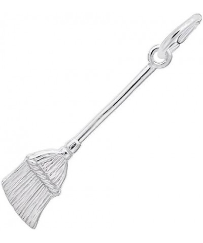 Broom Charm Pendant Available in Gold or Sterling Silver Sterling Silver 925 $16.88 Pendants