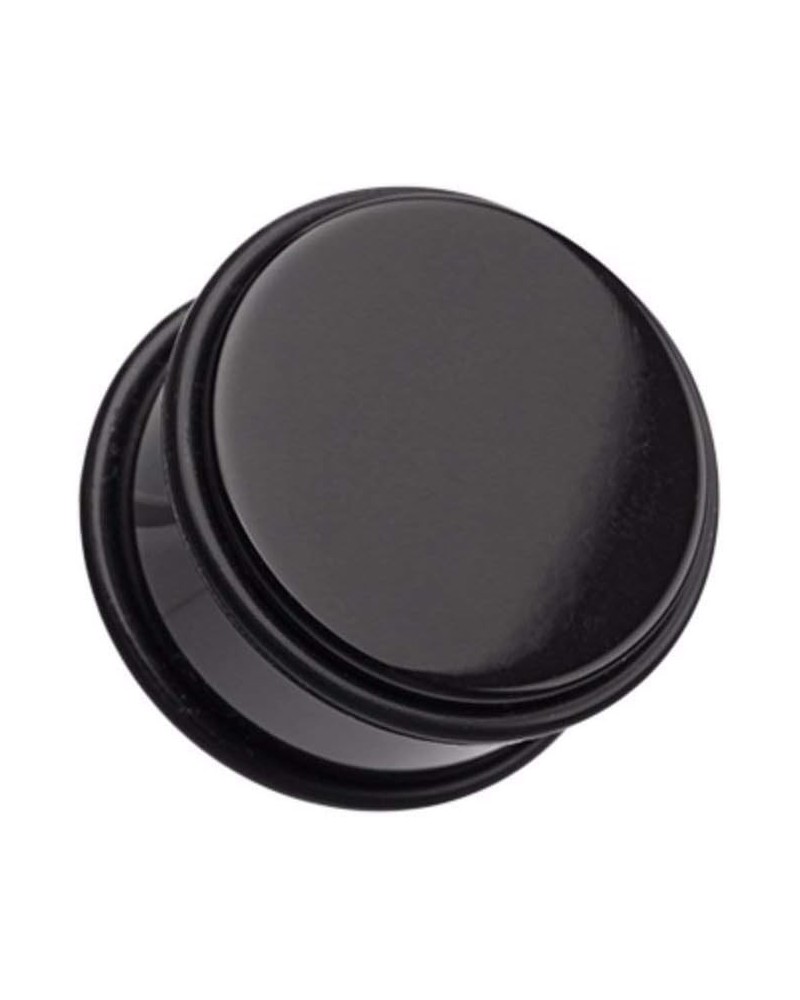 Basic Acrylic No Flare Ear Gauge Plug 00 GA (10mm), Black $9.85 Body Jewelry