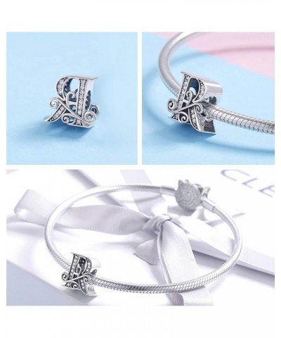 Solid 925 Sterling Silver Letter Initial A-Z Charm Pandora European Bracelet Necklace Women Girl Jewelry Gift R $10.03 Bracelets