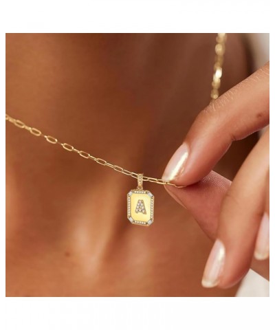 ??????? ???????? ??? ????? ????? 14K Dainty Gold ??????? ????????? ????? ?????? ???????? Diamond Tag A-Z Personalized Monogra...