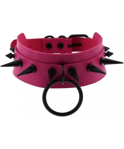 Women Rivet Punk Choker Necklace Handmade Adjustable Hip Hop Costume Cosplay Nightclub Spike Neck Collar Choker Rose $9.85 Ne...