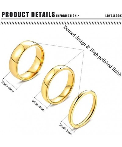 Gold Stacking Rings Set for Women - 2/4/6MM 3PCS 18K Gold Plated, High Polish, Comfort Fit Gold $9.35 Rings