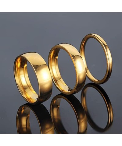 Gold Stacking Rings Set for Women - 2/4/6MM 3PCS 18K Gold Plated, High Polish, Comfort Fit Gold $9.35 Rings