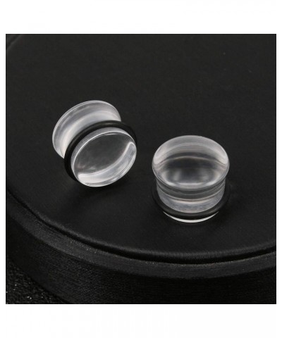 3 Pairs Blue Glass Ear Gauges Single Flared Mushroom Flare Plugs Tunnels Stretcher Expander Glass Ear Plug for Women 4g-5/8 I...